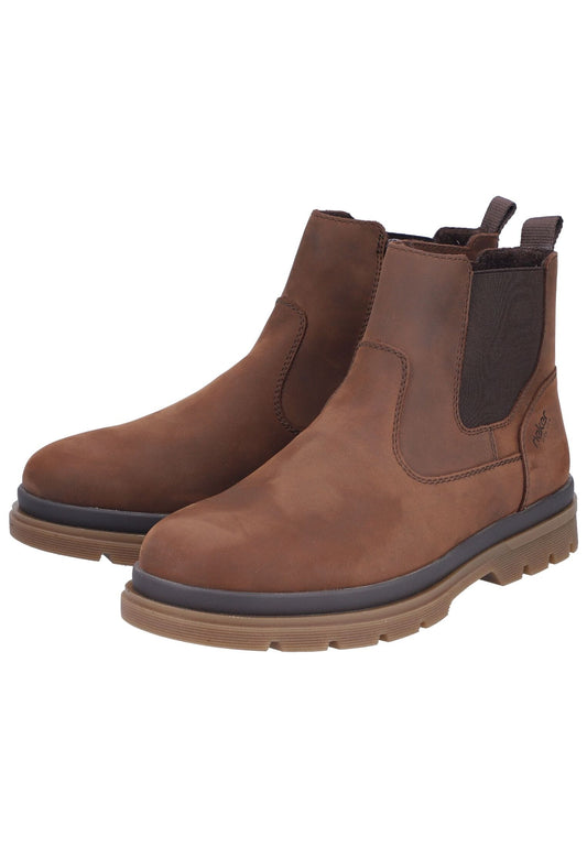 Rieker Stiefelette Leder/Textil Dunkelbraun Warmfutter