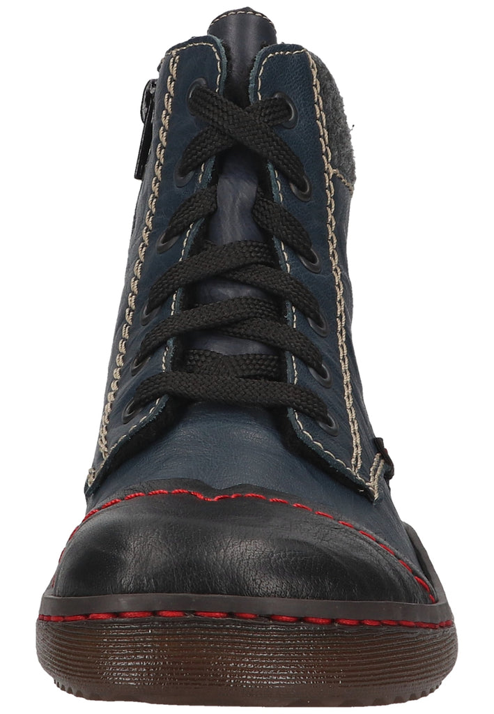 Rieker Stiefelette Leder/Textil Royalblau Warmfutter