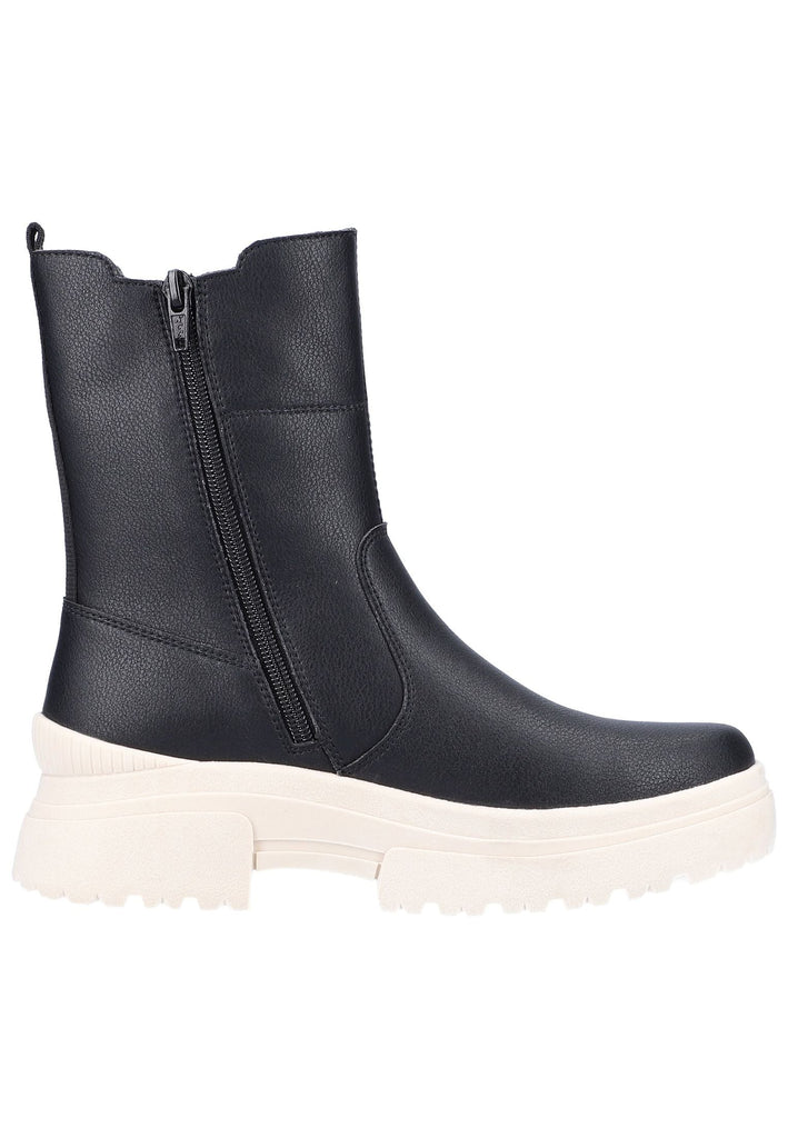 Rieker Stiefelette Leder/Textil Schwarz