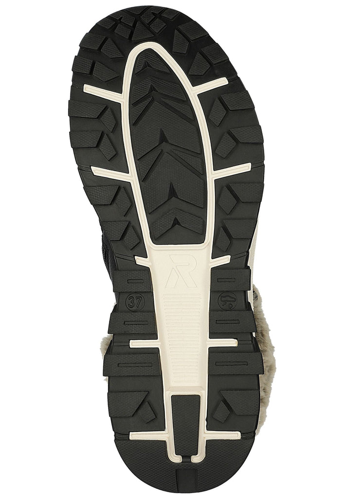 Rieker Stiefelette Leder/Textil Schwarz Kombi