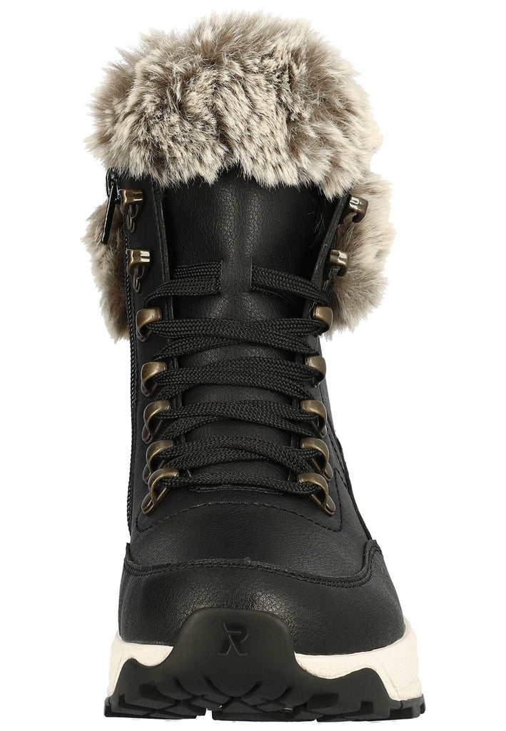 Rieker Stiefelette Leder/Textil Schwarz Kombi