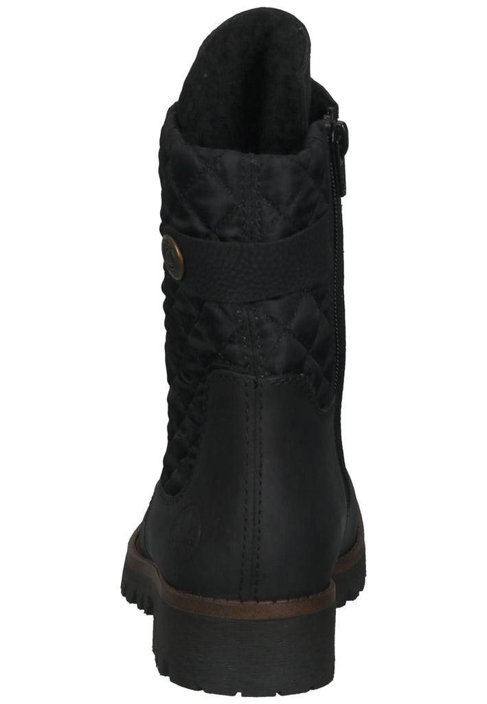 Rieker Stiefelette Leder/Textil Schwarz Warmfutter