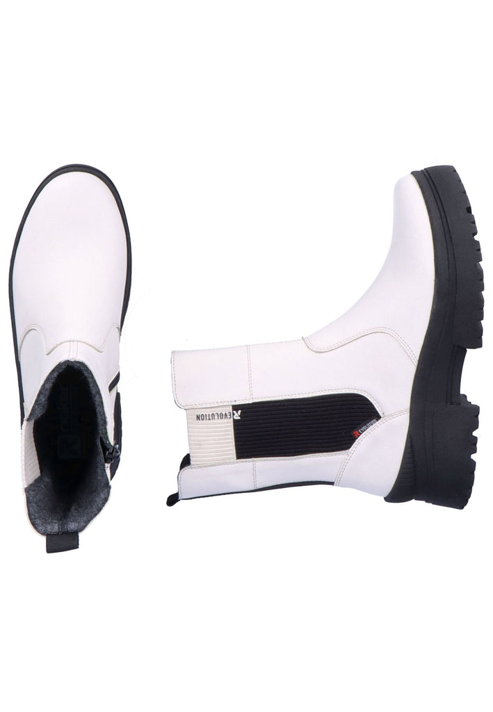 Rieker Stiefelette Leder/Textil Weiß