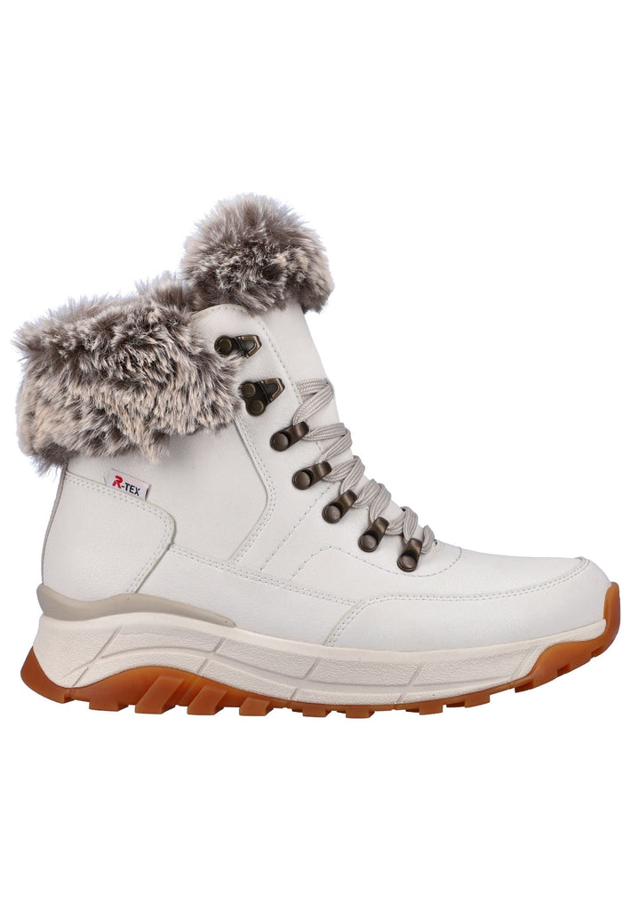 Rieker Stiefelette Leder/Textil Weiß Warmfutter