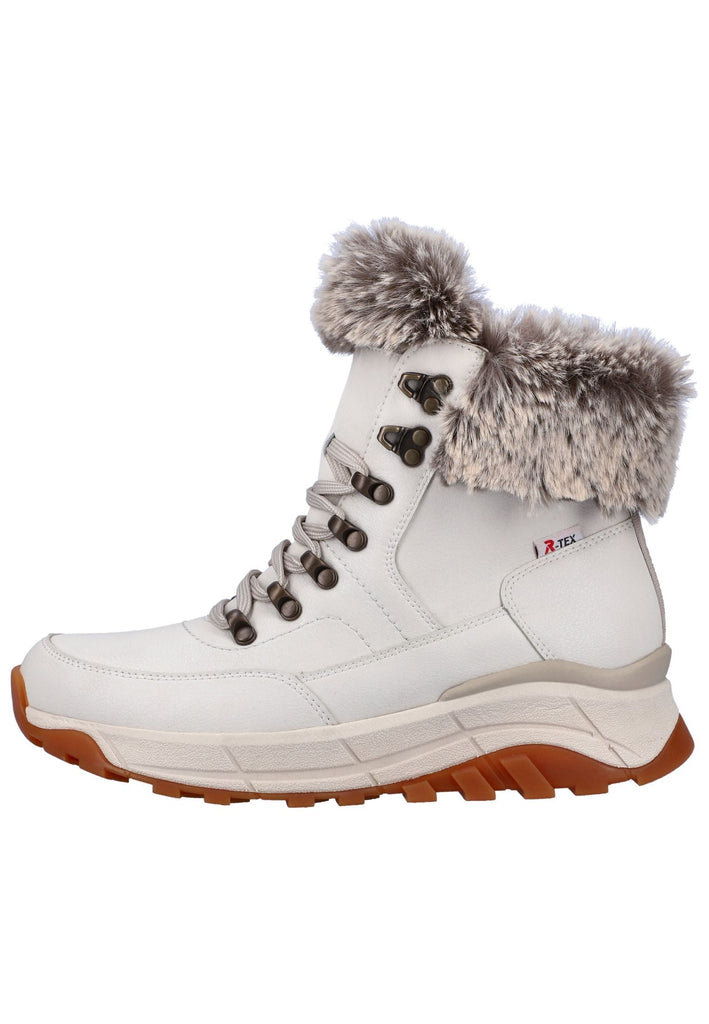 Rieker Stiefelette Leder/Textil Weiß Warmfutter
