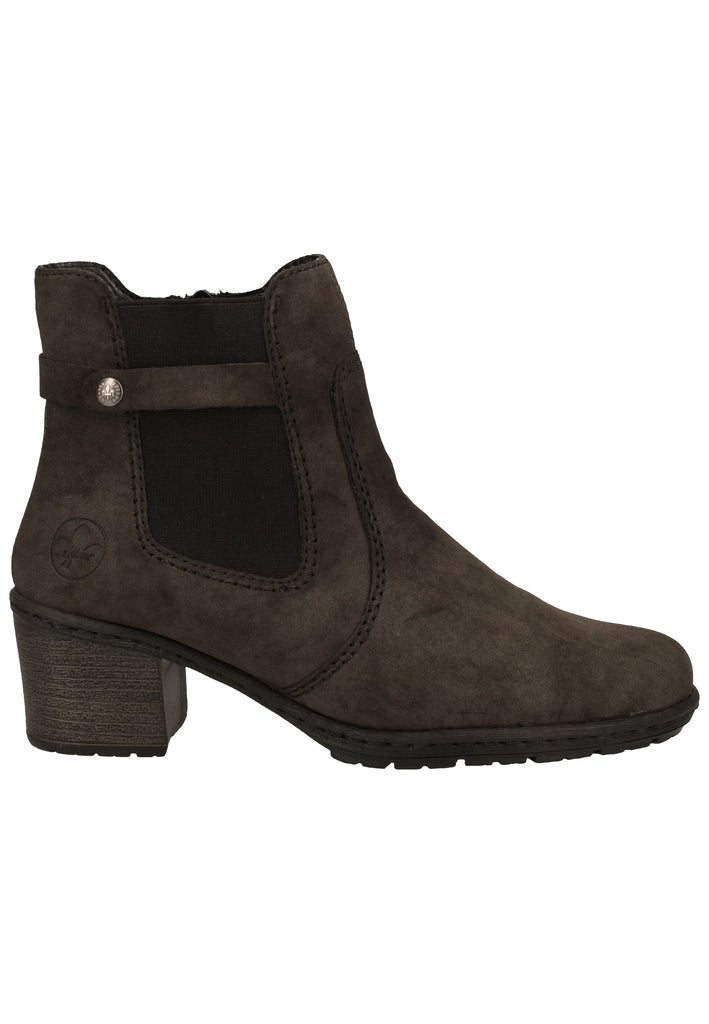 Rieker Stiefelette Lederimitat Anthrazit Warmfutter