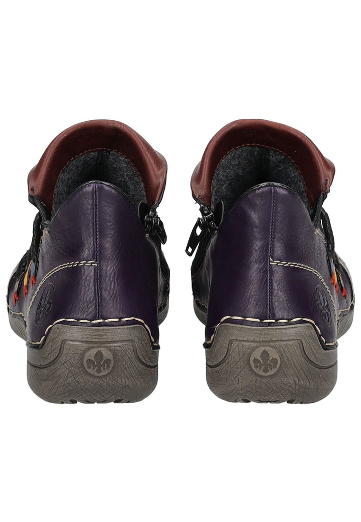Rieker Stiefelette Lederimitat Aubergine