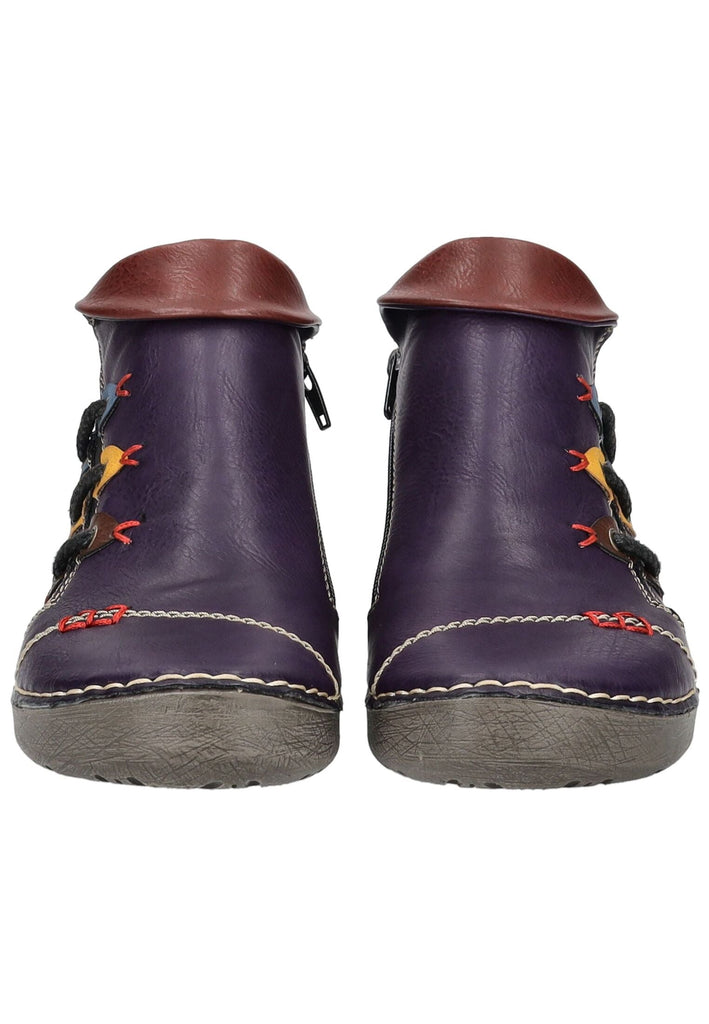 Rieker Stiefelette Lederimitat Aubergine