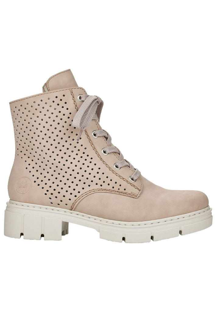 Rieker Stiefelette Lederimitat Beige