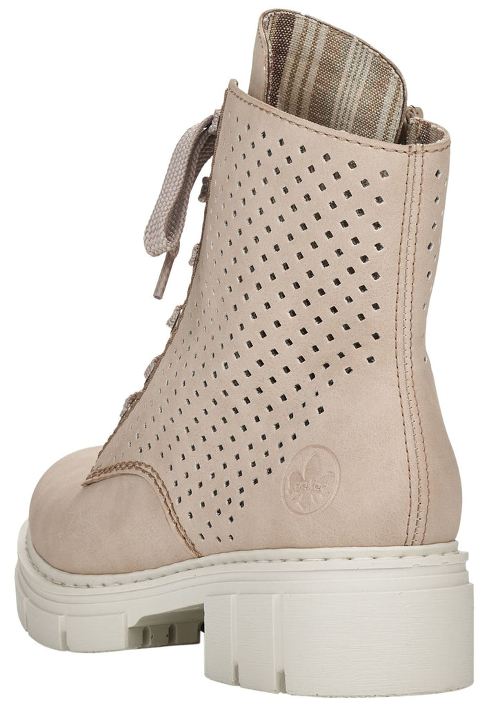 Rieker Stiefelette Lederimitat Beige