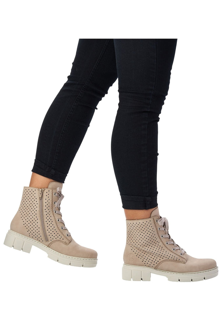 Rieker Stiefelette Lederimitat Beige