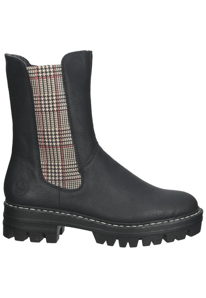 Rieker Stiefelette Lederimitat Beige/Schwarz