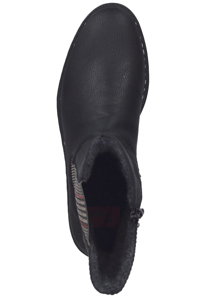 Rieker Stiefelette Lederimitat Beige/Schwarz