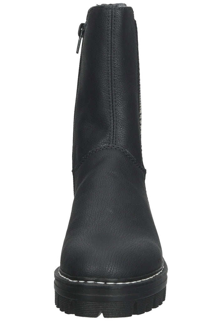 Rieker Stiefelette Lederimitat Beige/Schwarz
