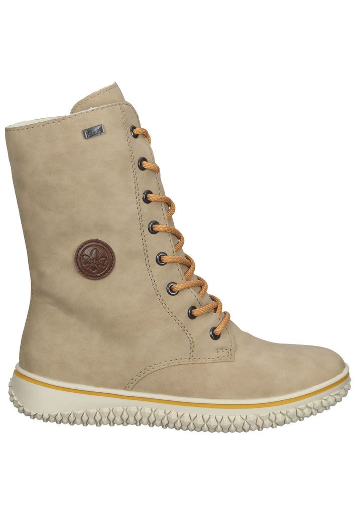Rieker Stiefelette Lederimitat Beige Warmfutter