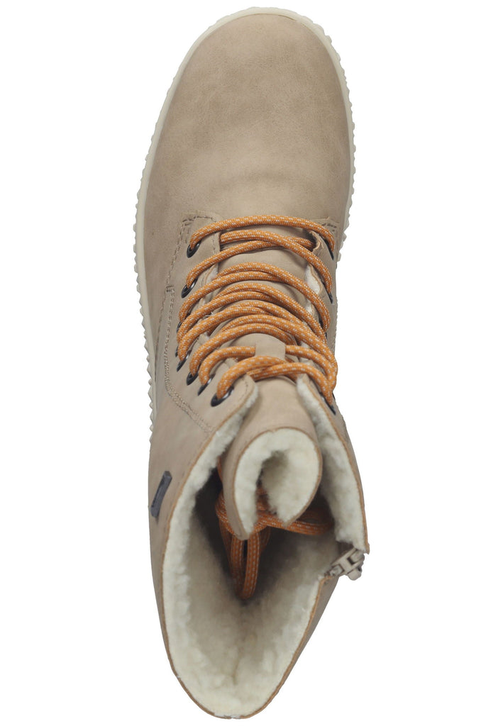 Rieker Stiefelette Lederimitat Beige Warmfutter