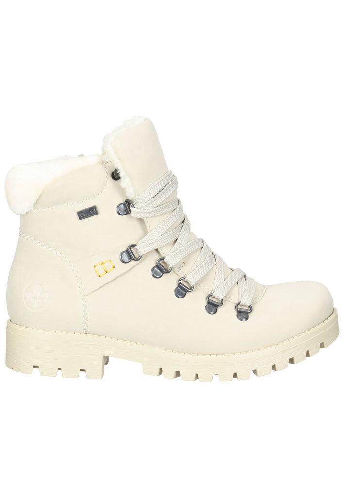 Rieker Stiefelette Lederimitat Beige/Weiß Warmfutter