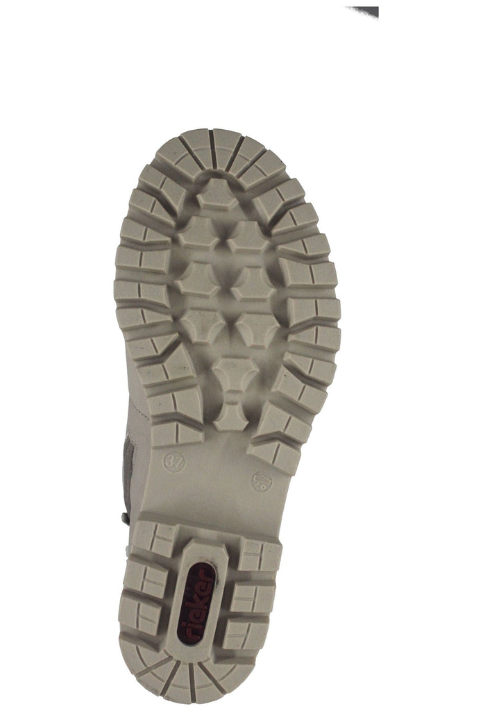 Rieker Stiefelette Lederimitat Beige/Weiß Warmfutter