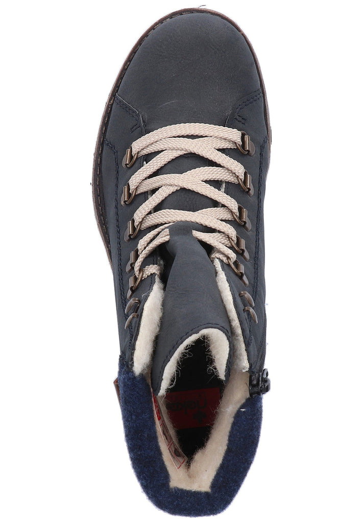Rieker Stiefelette Lederimitat Blau