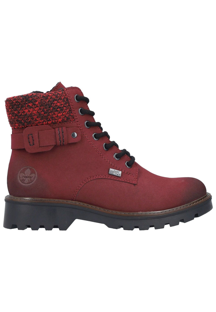 Rieker Stiefelette Lederimitat Bordeaux Warmfutter