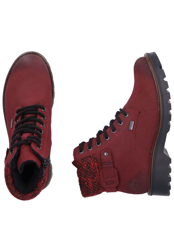 Rieker Stiefelette Lederimitat Bordeaux Warmfutter
