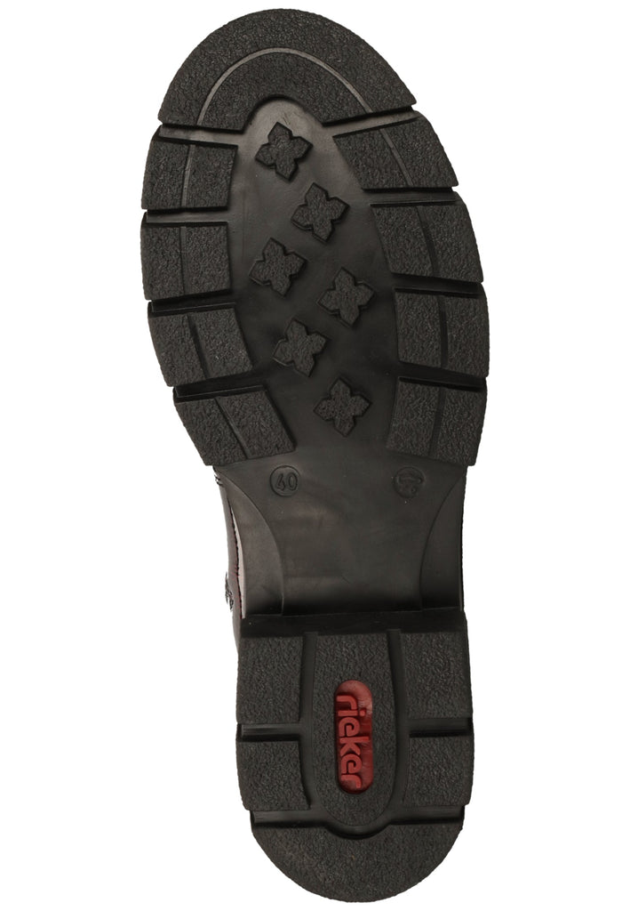 Rieker Stiefelette Lederimitat Bordeaux Warmfutter