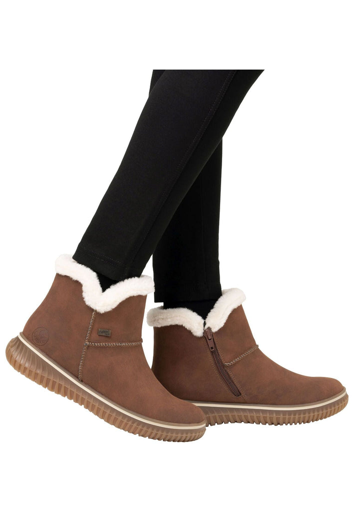 Rieker Stiefelette Lederimitat Brandy Warmfutter