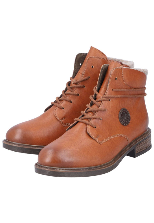 Rieker Stiefelette Lederimitat Braun