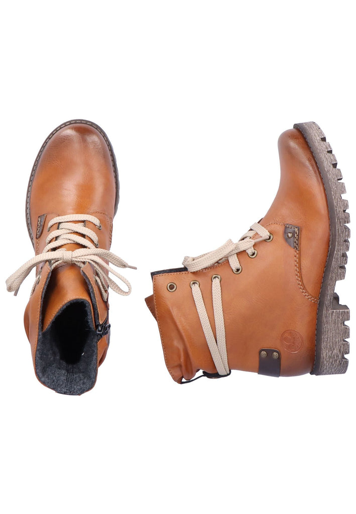 Rieker Stiefelette Lederimitat Braun