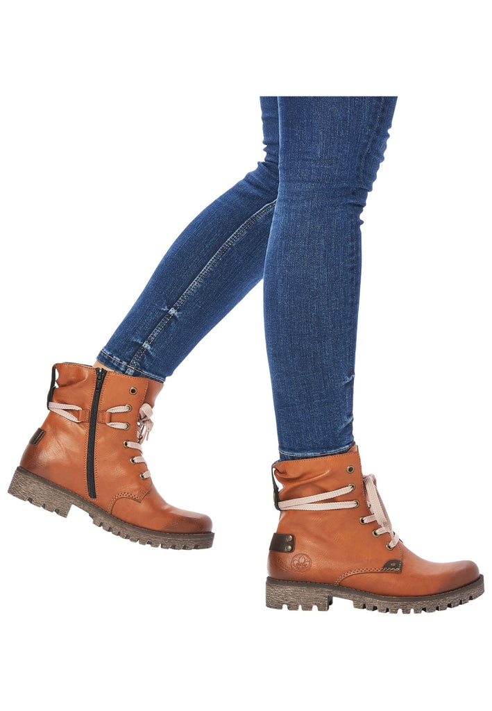 Rieker Stiefelette Lederimitat Braun