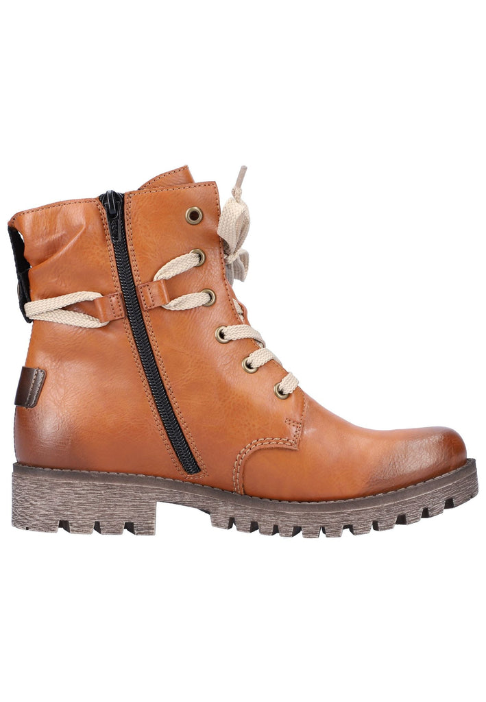 Rieker Stiefelette Lederimitat Braun