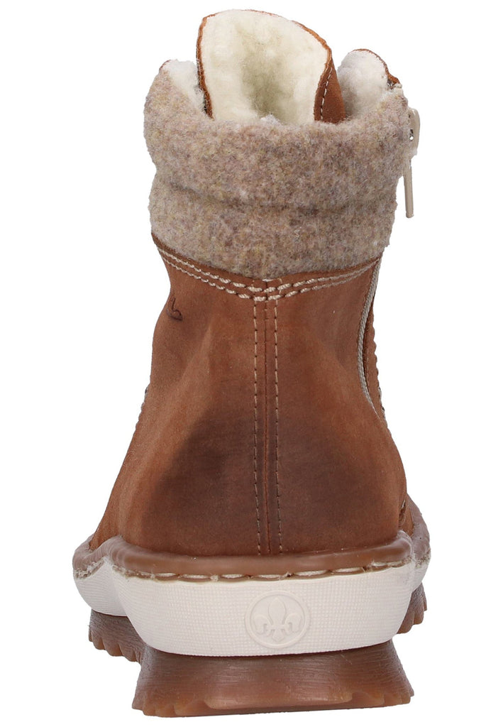 Rieker Stiefelette Lederimitat Braun