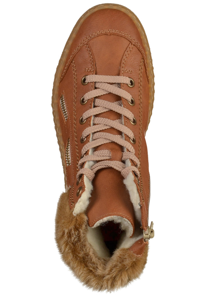 Rieker Stiefelette Lederimitat Braun