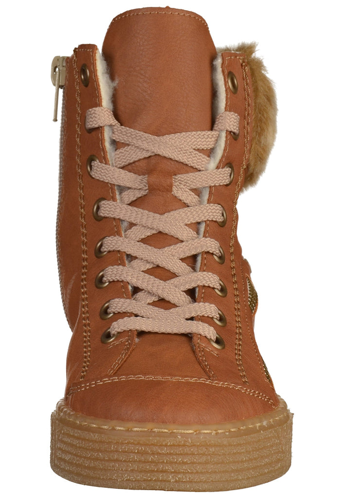 Rieker Stiefelette Lederimitat Braun