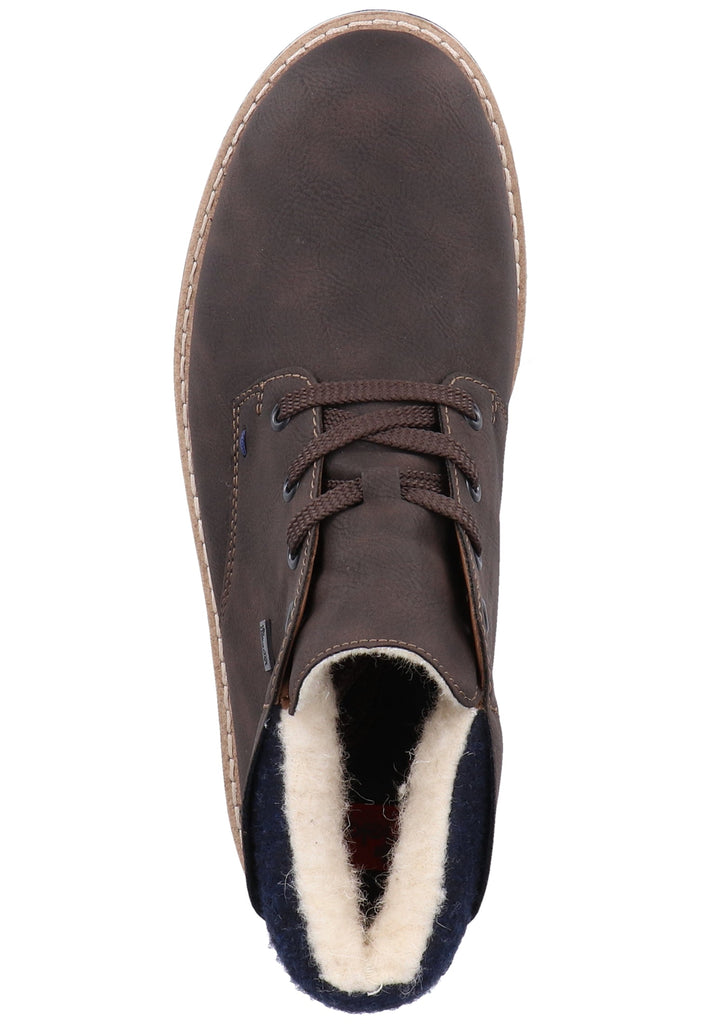 Rieker Stiefelette Lederimitat Braun/Blau Warmfutter