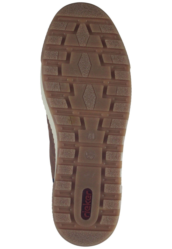 Rieker Stiefelette Lederimitat Braun/Schwarz Warmfutter