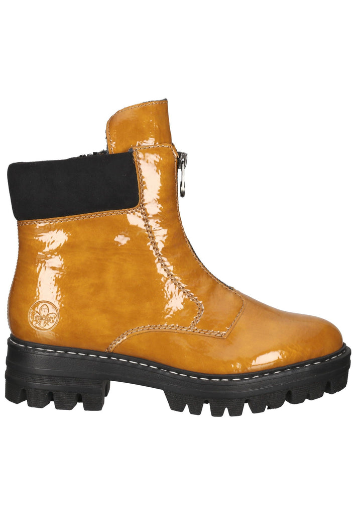 Rieker Stiefelette Lederimitat Braun/Schwarz Warmfutter