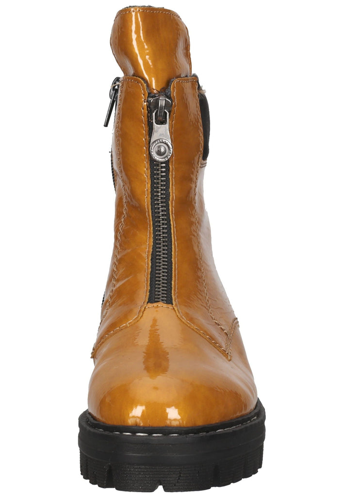 Rieker Stiefelette Lederimitat Braun/Schwarz Warmfutter