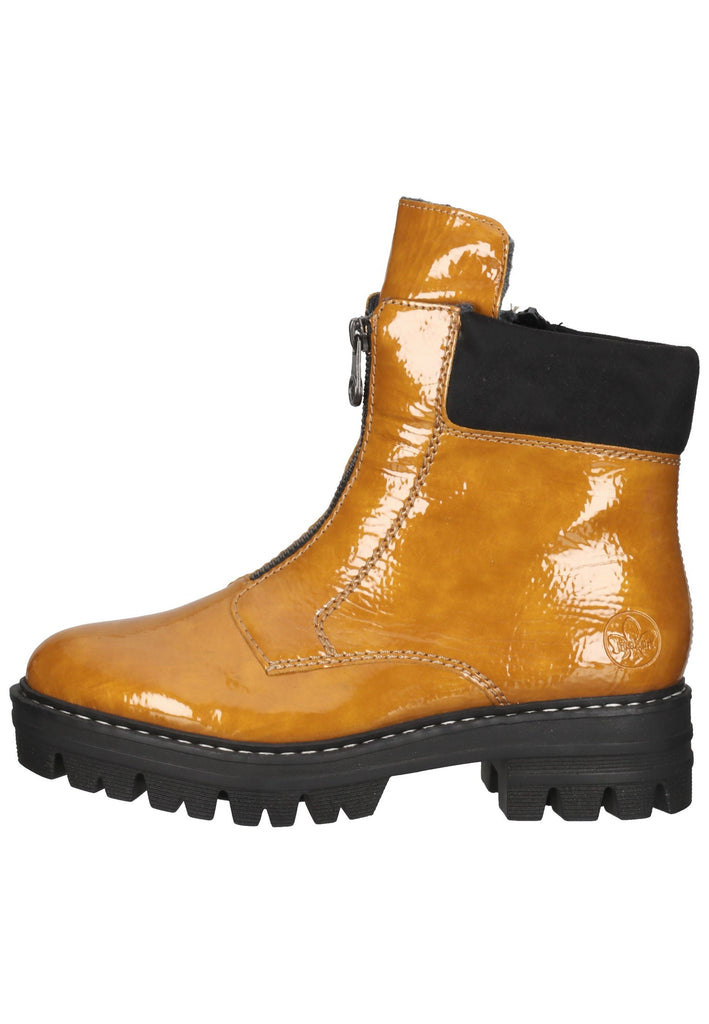 Rieker Stiefelette Lederimitat Braun/Schwarz Warmfutter