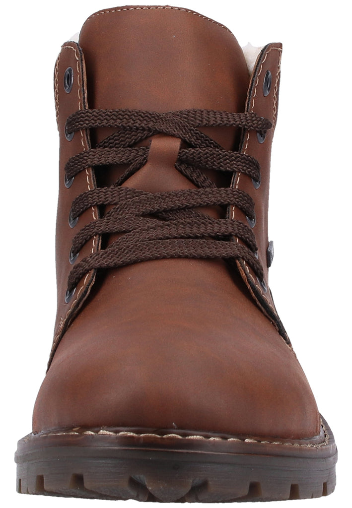 Rieker Stiefelette Lederimitat Braun/Schwarz Warmfutter