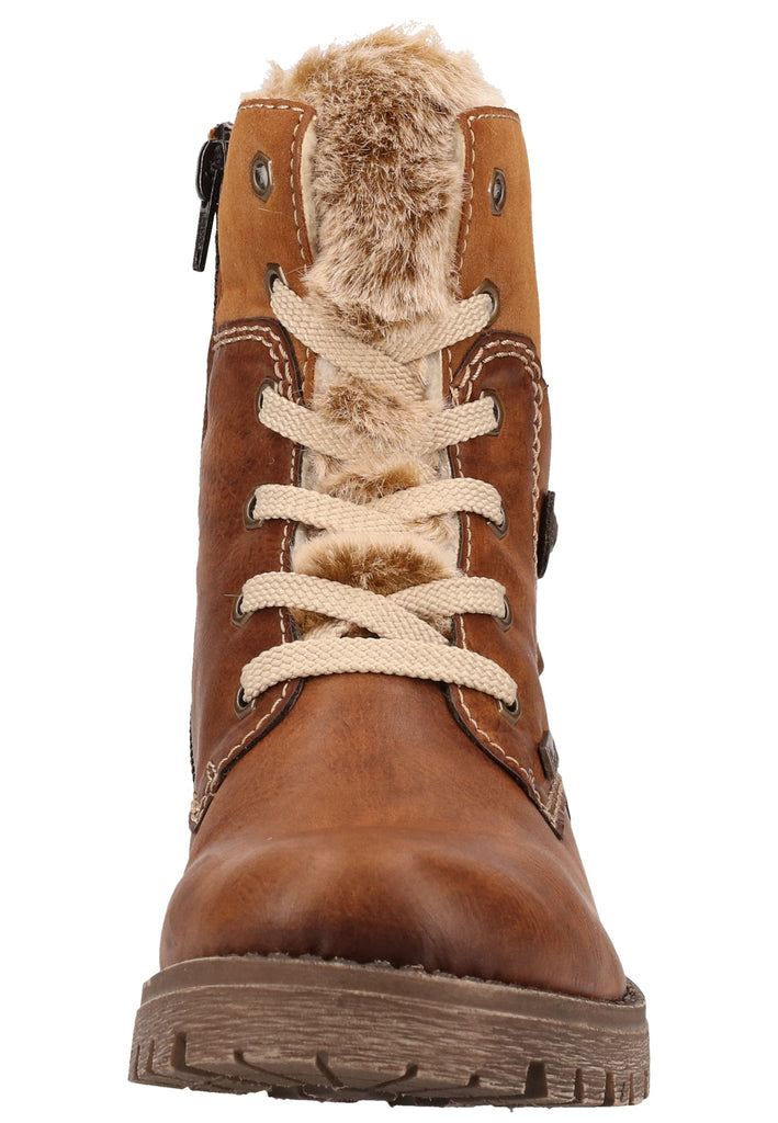 Rieker Stiefelette Lederimitat Braun Warmfutter