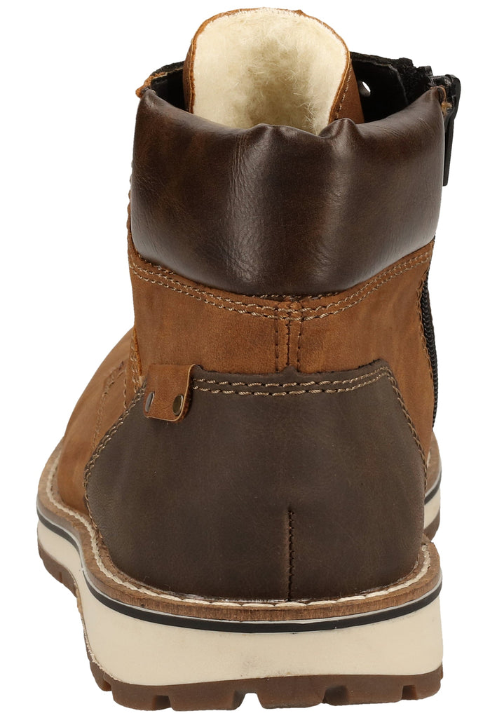Rieker Stiefelette Lederimitat Braun Warmfutter