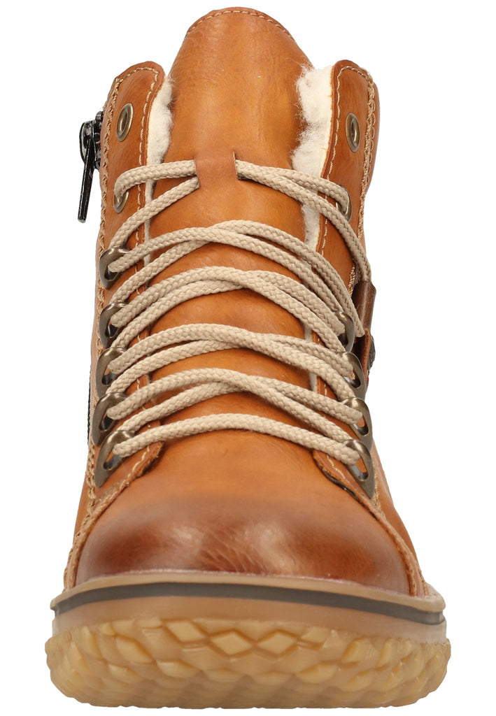 Rieker Stiefelette Lederimitat Braun Warmfutter