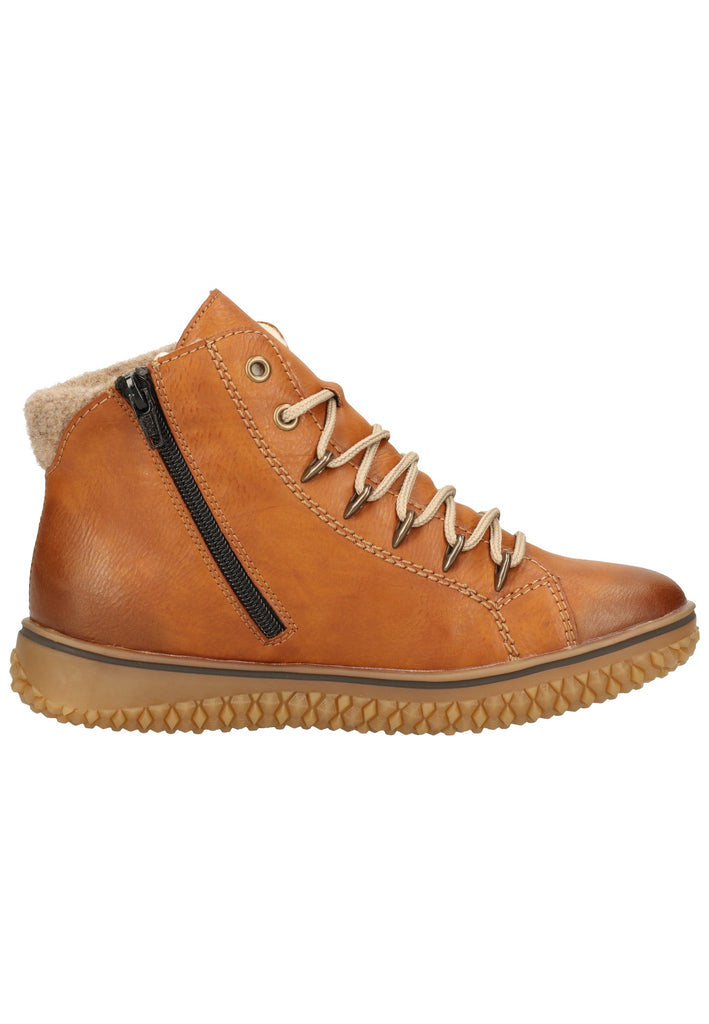 Rieker Stiefelette Lederimitat Braun Warmfutter
