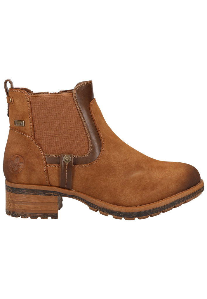 Rieker Stiefelette Lederimitat Braun Warmfutter