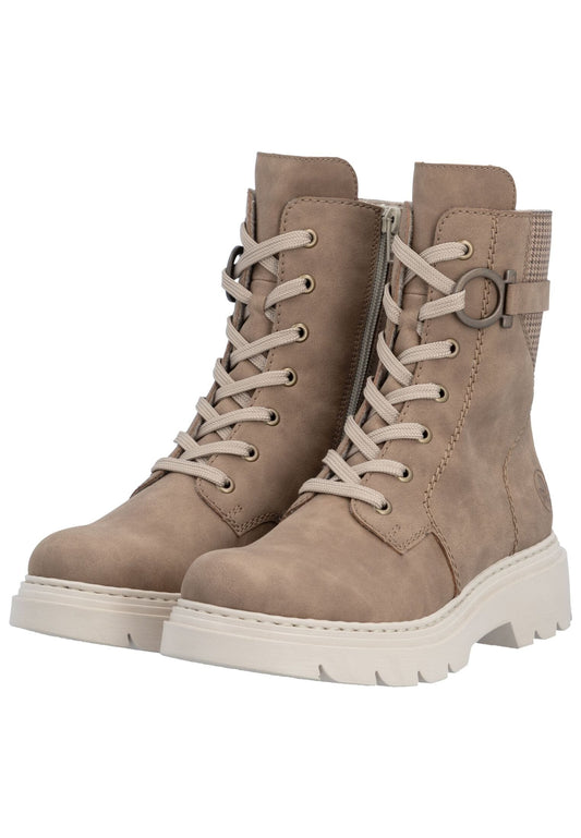 Rieker Stiefelette Lederimitat Braun Warmfutter