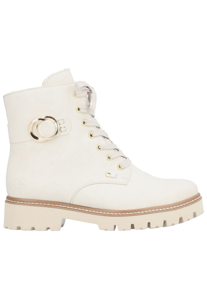 Rieker Stiefelette Lederimitat Creme