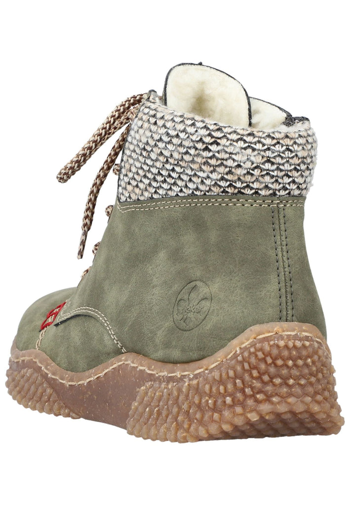 Rieker Stiefelette Lederimitat Dunkelgrün