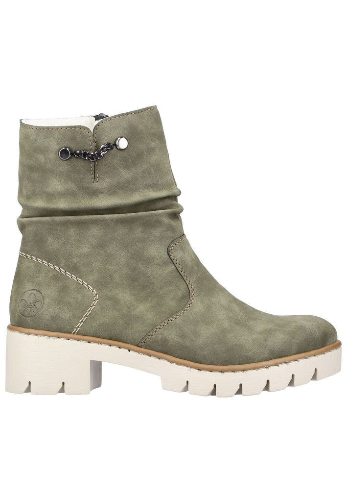 Rieker Stiefelette Lederimitat Dunkelgrün