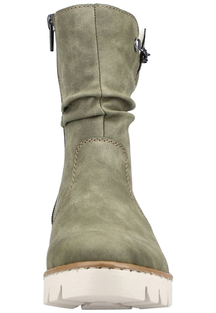 Rieker Stiefelette Lederimitat Dunkelgrün